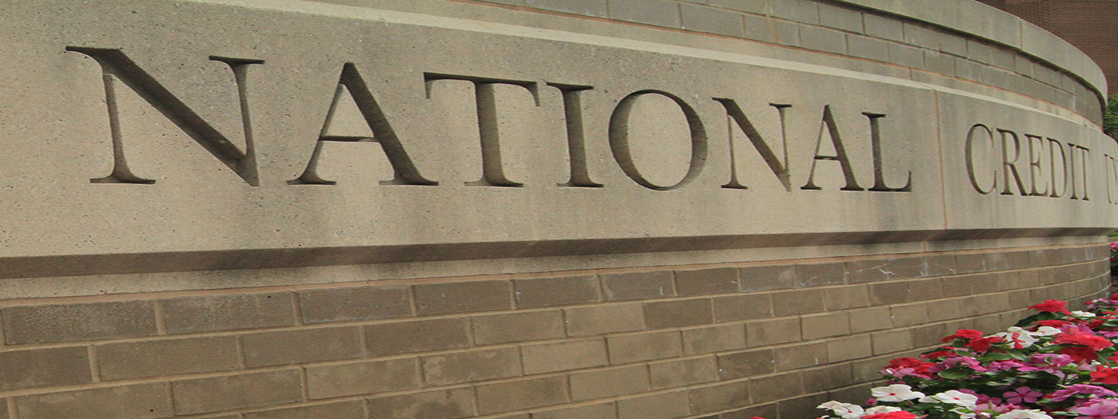Stone sign in front of the NCUA’s headquarters in Alexandria, Virginia.