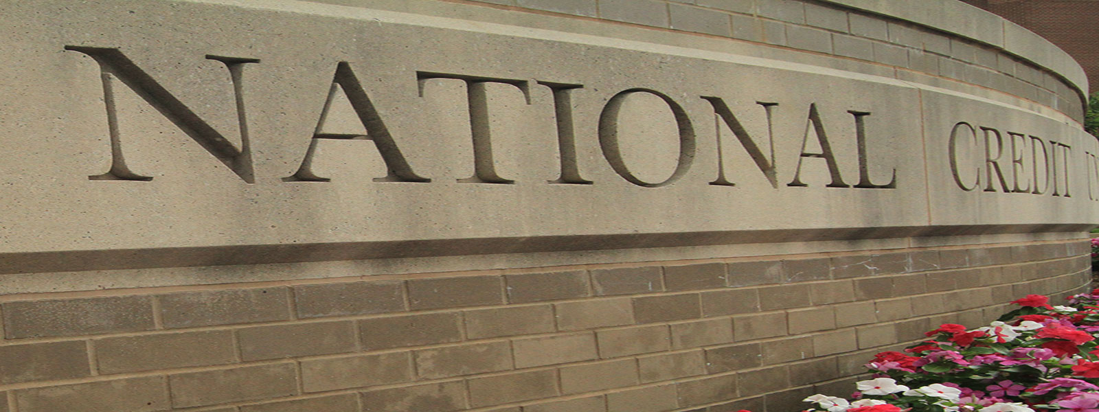 Stone sign in front of the NCUA’s headquarters in Alexandria, Virginia. 
