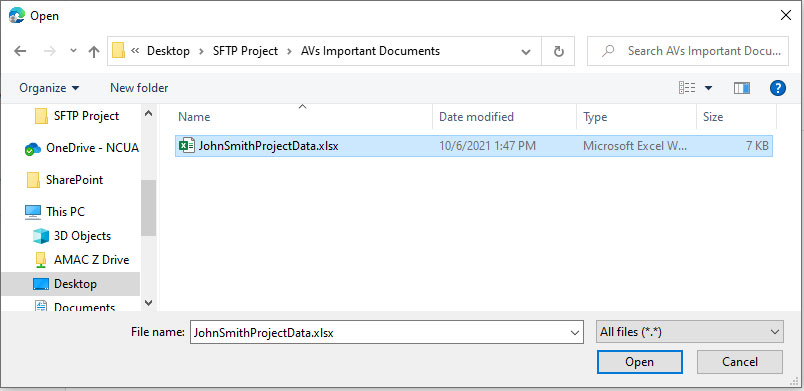Upload Selected Files